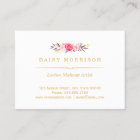 Elegant Floral Gold Lash Salon Aftercare Card