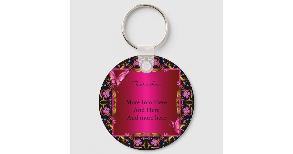 Elegant 21st Birthday Party Favor Keychain