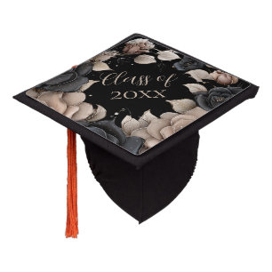 Elegant Floral Graduation Cap Topper