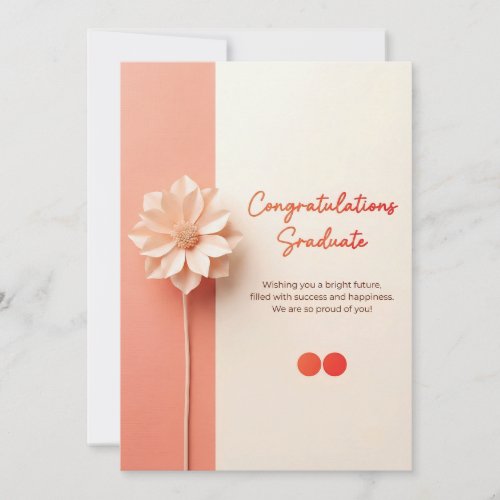 Elegant Floral Graduation Card | Congratulations
