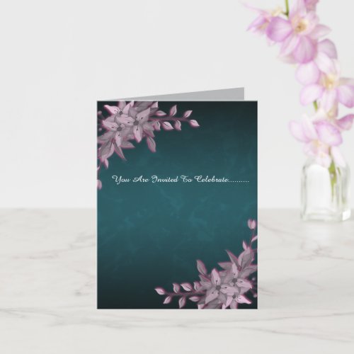 Elegant Floral Graduation Folded Invitation