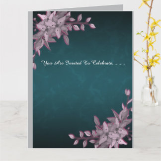 Elegant Floral Graduation Folded Invitation  