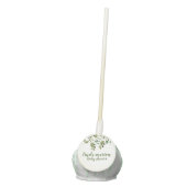 Elegant floral greenery baby shower cake pop (Front)