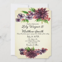 Elegant Floral Greenery Wedding Invitation