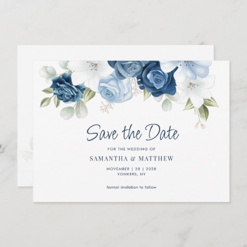 Elegant Floral Greenery Wedding Save The Date