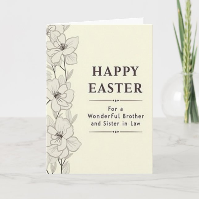 Elegant Floral Greetings Card (Front)