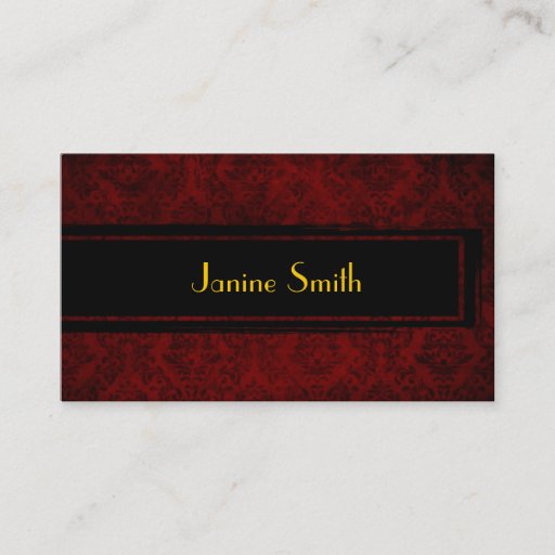Customizable Elegant Floral Grunge Business Card