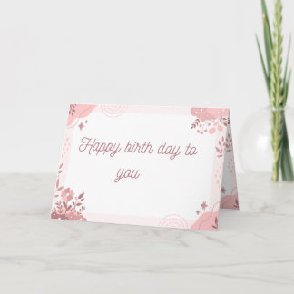 Elegant Floral Happy Birthday Card – Personalized 