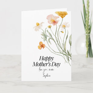 Elegant Floral Happy Mother’s Day Personalized Card