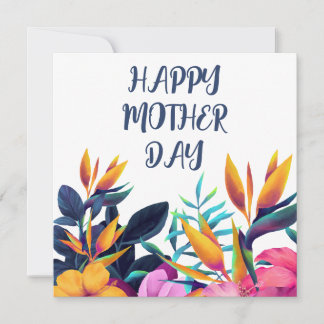 Elegant Floral Happy Mother’s Day Personalized  Thank You Card