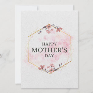 Elegant Floral Happy Mother’s Day Watercolor Card
