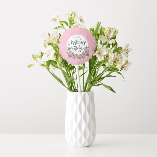 Elegant Floral Happy Mother's Day | Balloon (Vase)