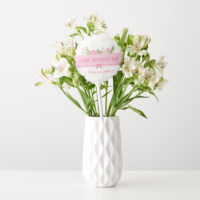 Elegant Floral Happy Mother's Day | Balloon (Vase)