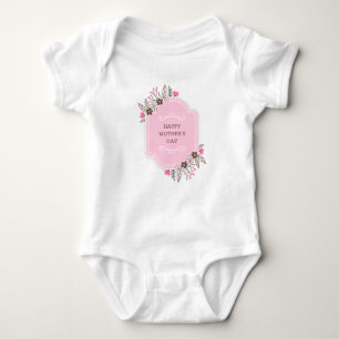 Elegant Floral Happy Mother's Day   Bodysuit