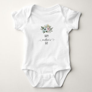Elegant Floral Happy Mother's Day   Bodysuit