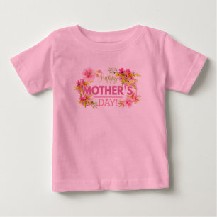 Elegant Floral Happy Mother's Day   Bodysuit