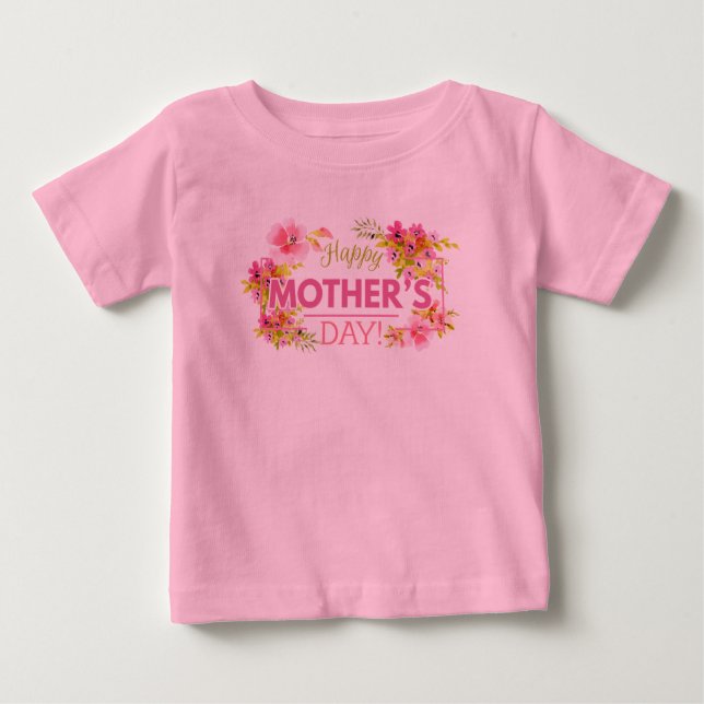 Elegant Floral Happy Mother's Day | Bodysuit (Front)