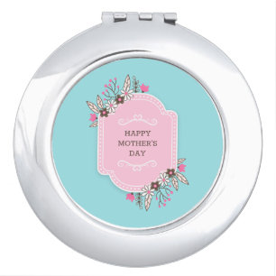Elegant Floral Happy Mother's Day   Compact Mirror