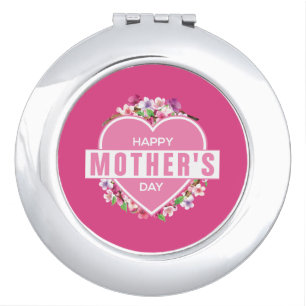 Elegant Floral Happy Mother's Day   Compact Mirror