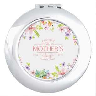 Elegant Floral Happy Mother's Day   Compact Mirror