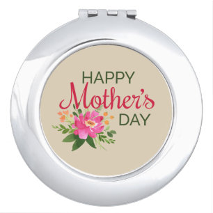 Elegant Floral Happy Mother's Day   Compact Mirror