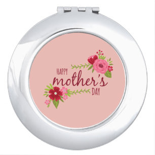 Elegant Floral Happy Mother's Day   Compact Mirror