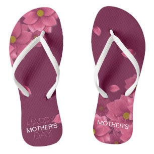 Elegant Floral Happy Mother's Day   Flip Flops