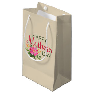 Elegant Floral Happy Mother's Day Gift Bag