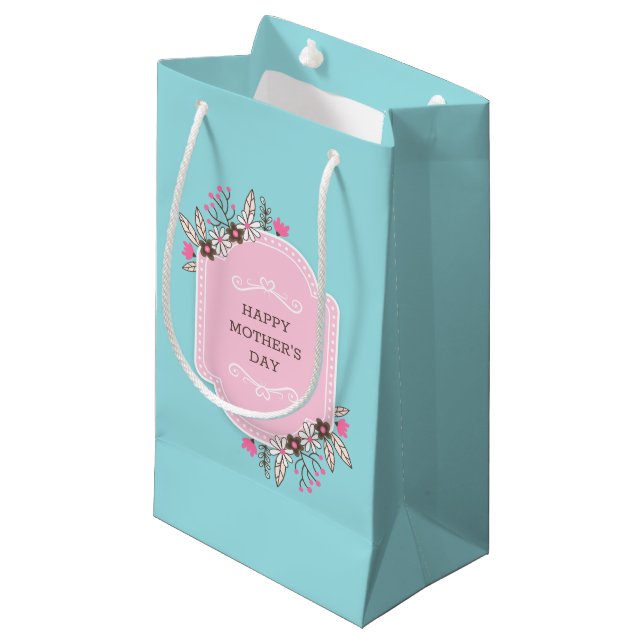 Elegant Floral Happy Mother's Day | Gift Bag (Front Angled)