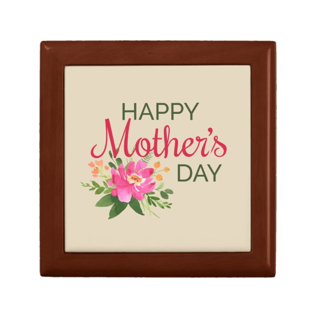Elegant Floral Happy Mother's Day | Gift Box (Front)