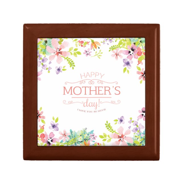 Elegant Floral Happy Mother's Day | Gift Box (Front)