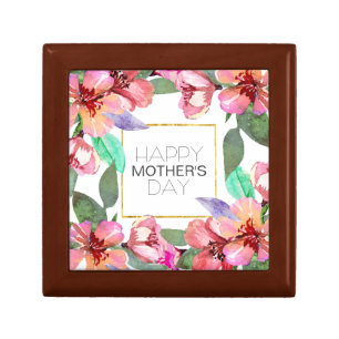 Elegant Floral Happy Mother's Day Gift Box