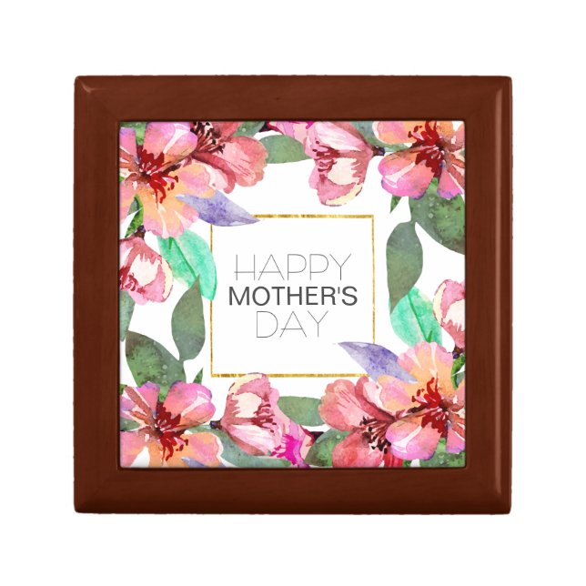 Elegant Floral Happy Mother's Day | Gift Box (Front)