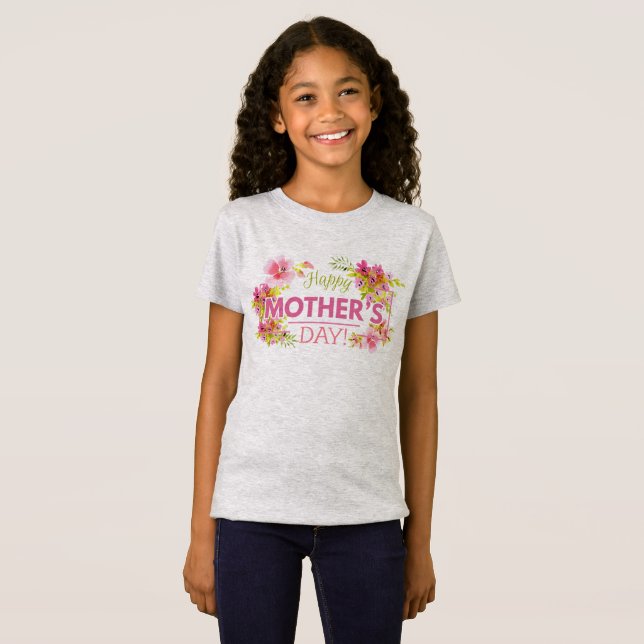 Elegant Floral Happy Mother's Day | Jersey Shirt (Front Full)