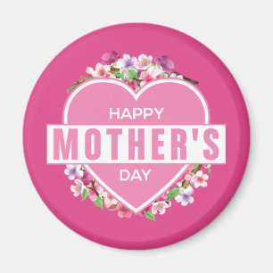 Elegant Floral Happy Mother's Day Magnet