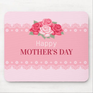 Elegant Floral Happy Mother's Day   Mouse Pad