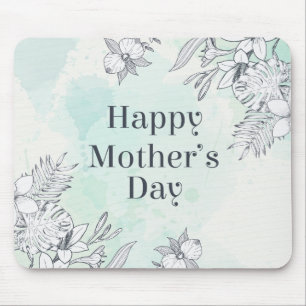Elegant Floral Happy Mother's Day   Mouse Pad