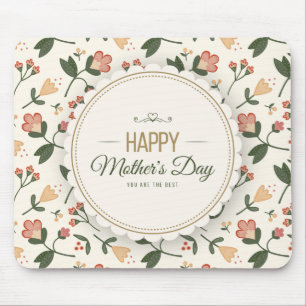 Elegant Floral Happy Mother's Day   Mousepad