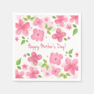 Elegant Floral Happy Mother's Day   Napkin