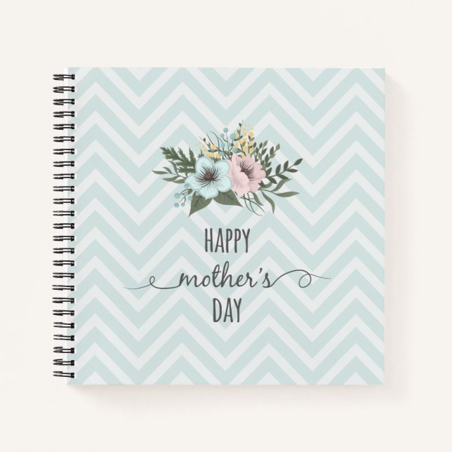 Elegant Floral Happy Mother's Day | Notebook (Front)