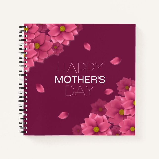 Elegant Floral Happy Mother's Day | Notebook (Front)
