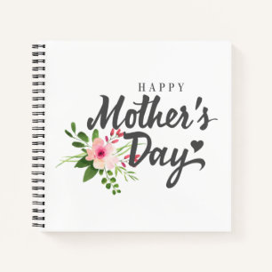 Elegant Floral Happy Mother's Day   Notebook
