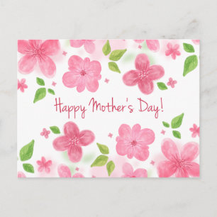 Elegant Floral Happy Mother's Day Postcard
