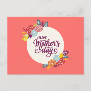 Elegant Floral Happy Mother's Day Postcard