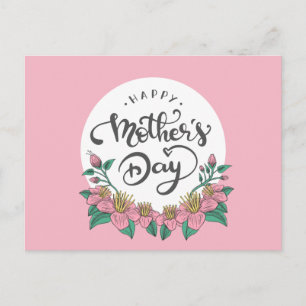 Elegant Floral Happy Mother's Day Postcard