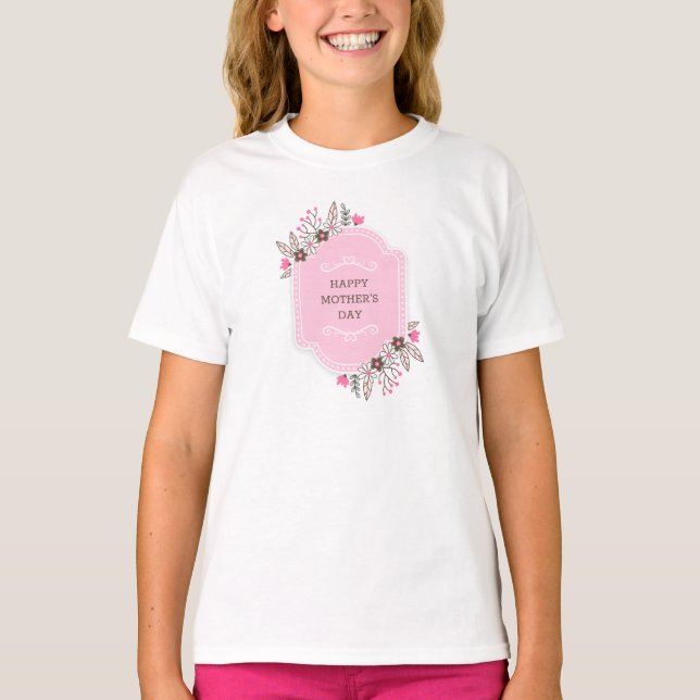 Elegant Floral Happy Mother's Day | Shirt (Front)
