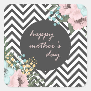 Elegant Floral Happy Mother's Day   Sticker