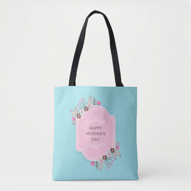 Elegant Floral Happy Mother's Day | Tote Bag (Front)
