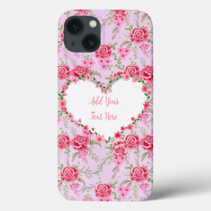 Elegant Floral Heart Frame: for Every Occasion iPhone 13 Case