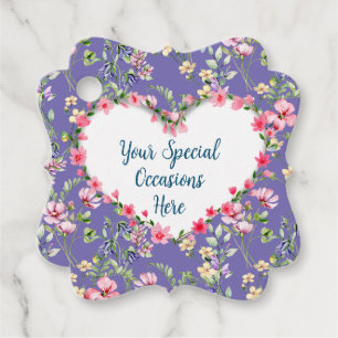 Elegant Floral Heart Frame: for Every Occasion Favor Tags